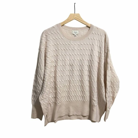 Cami NYC Giana Cable-Knit Merino Wool Relaxed Fit Sweater, M, NWT - Picture 3 of 15